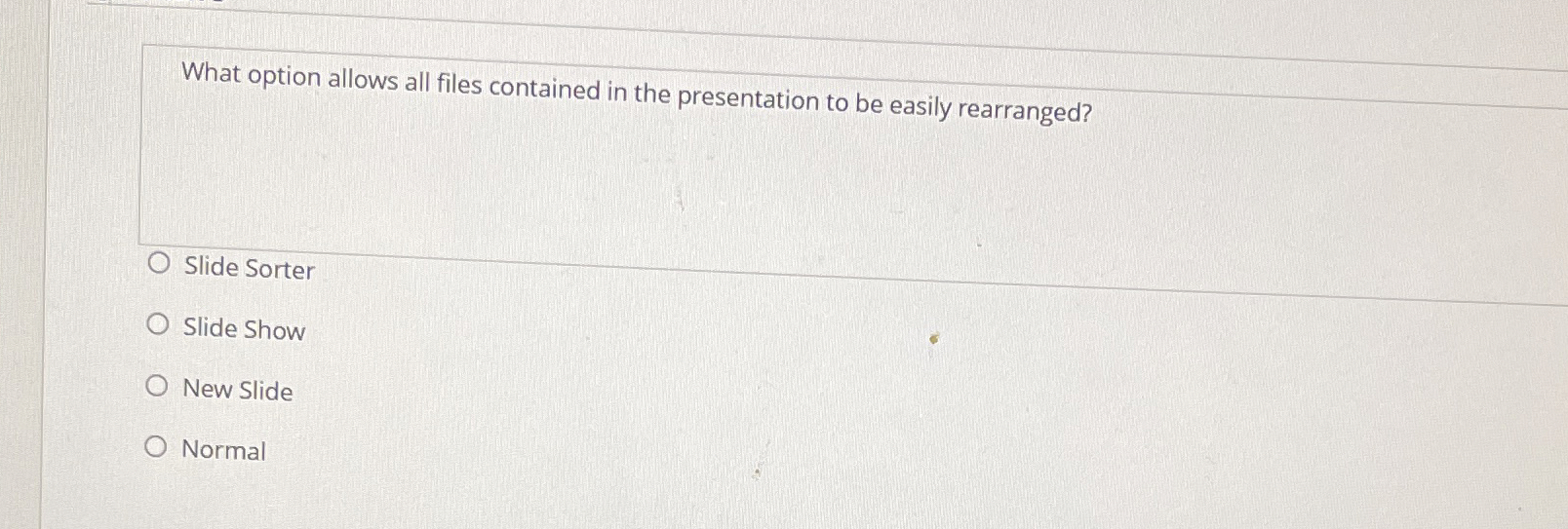 What option allows all files contained in the