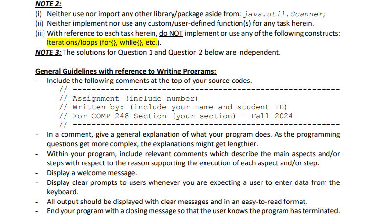 Question 1 : Fall Adventure Planner Program ( use