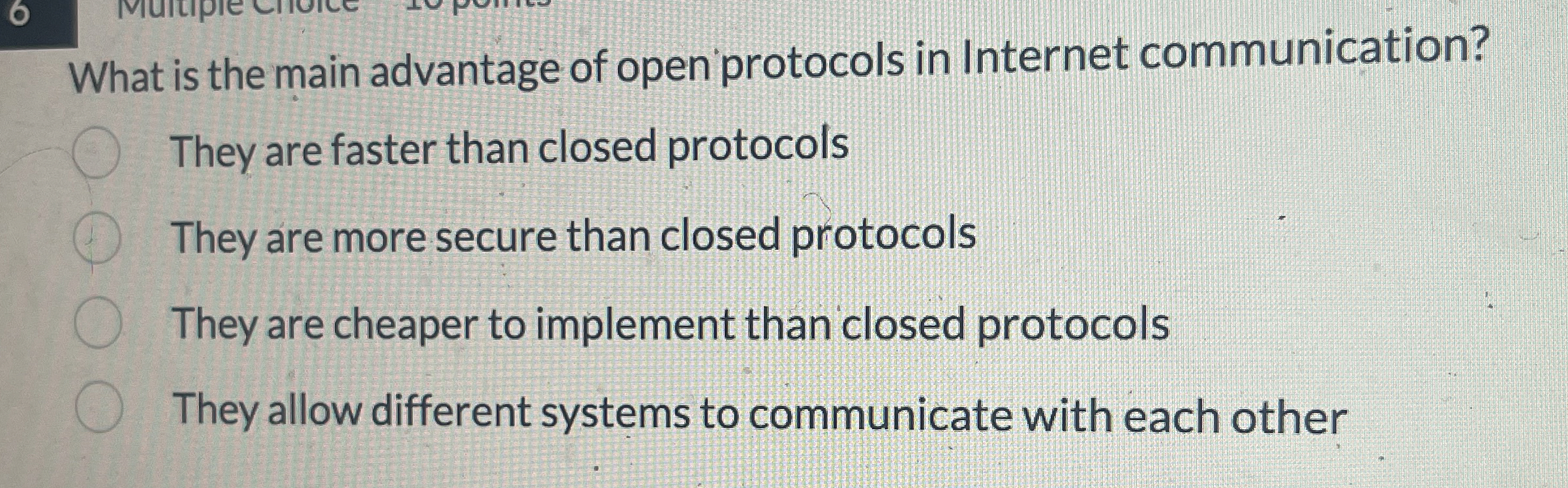 What is the main advantage of open protocols in