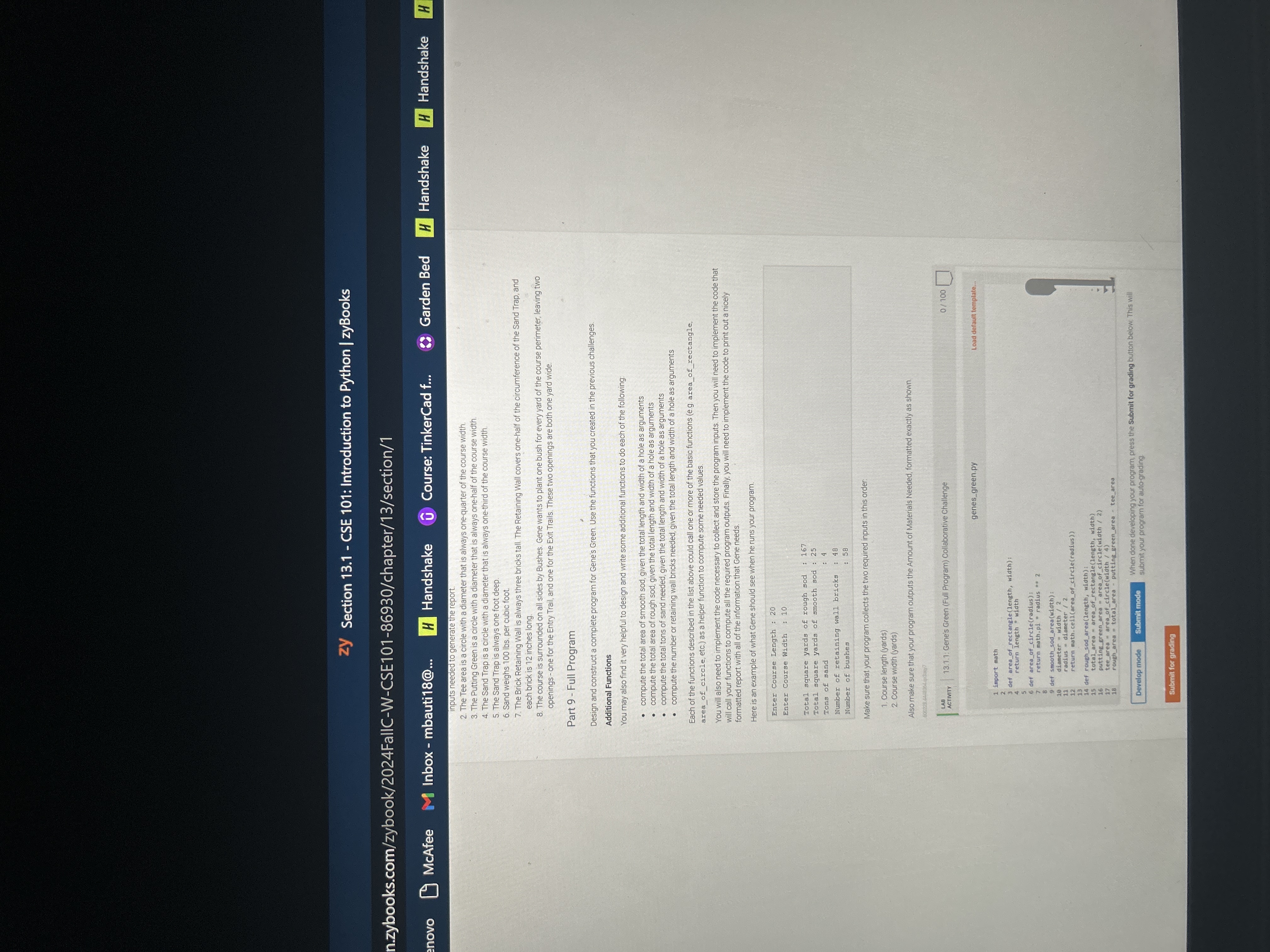 How to do the code for 1 3 . 1 gene s green full