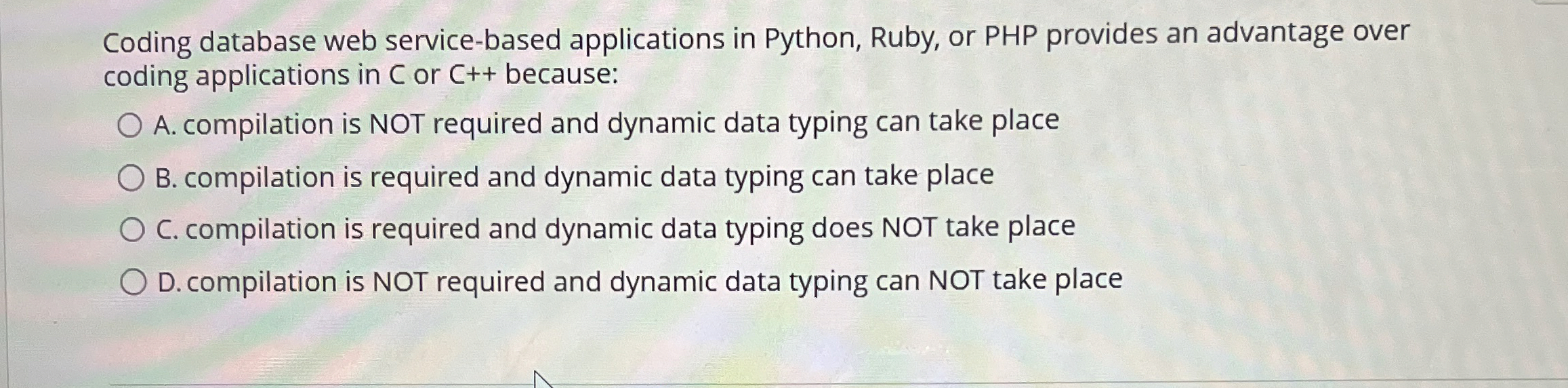 Coding database web service - based applications