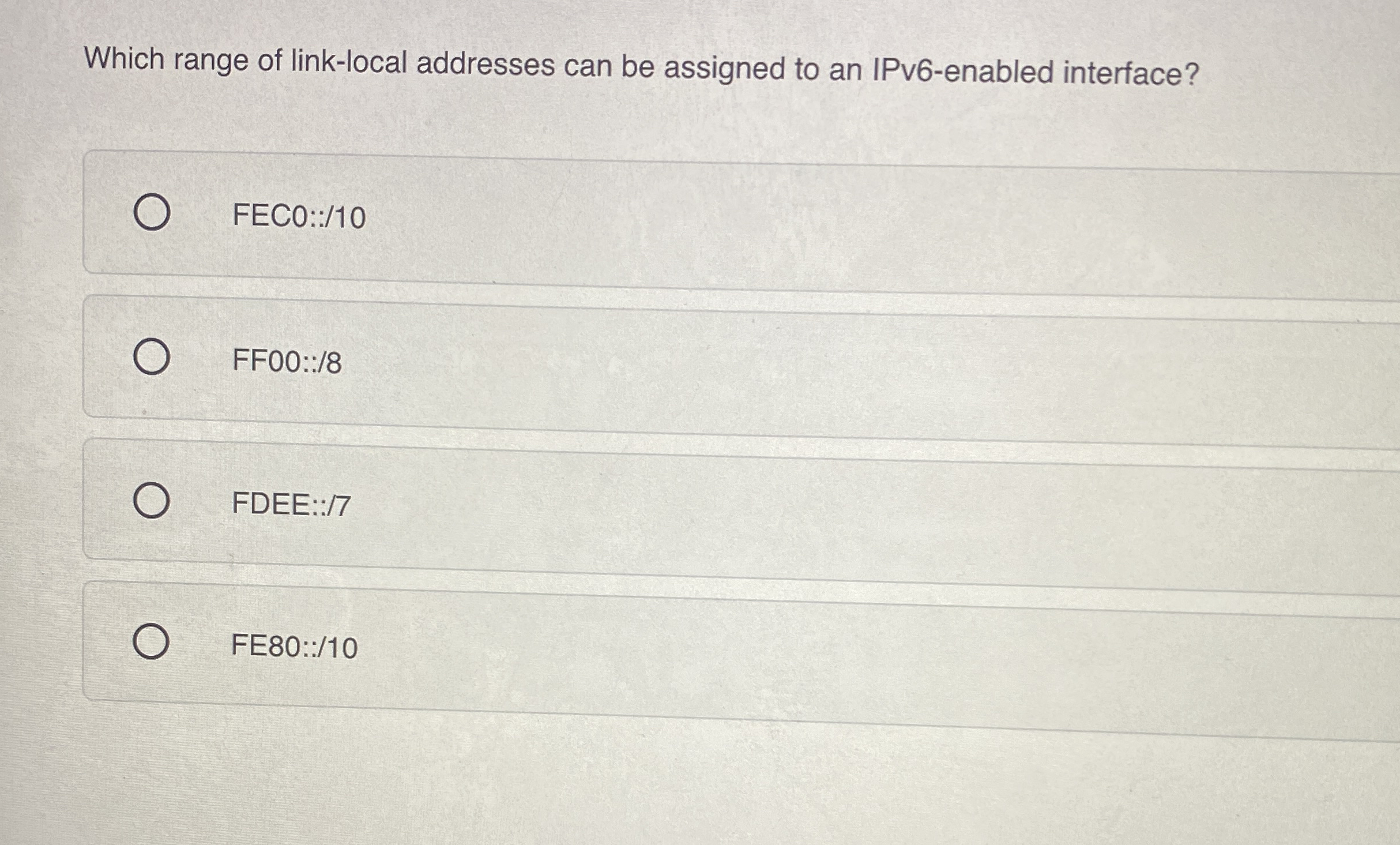 Which range of link - local addresses can be