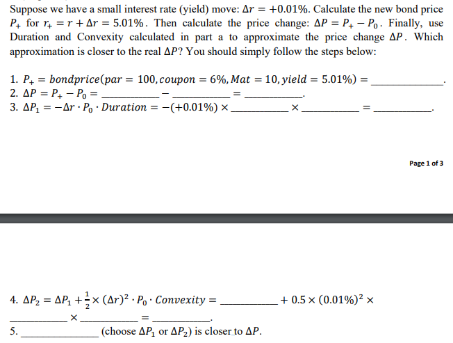 Suppose we have a small interest rate (yield)