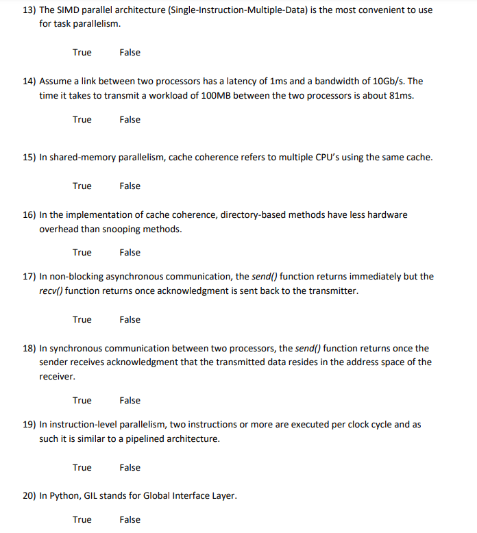 Show me the steps to solve 1 3 ) The SIMD