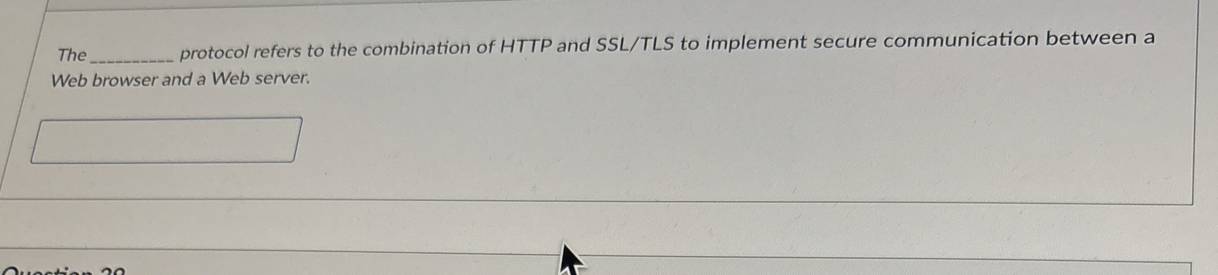 The protocol refers to the combination of HTTP