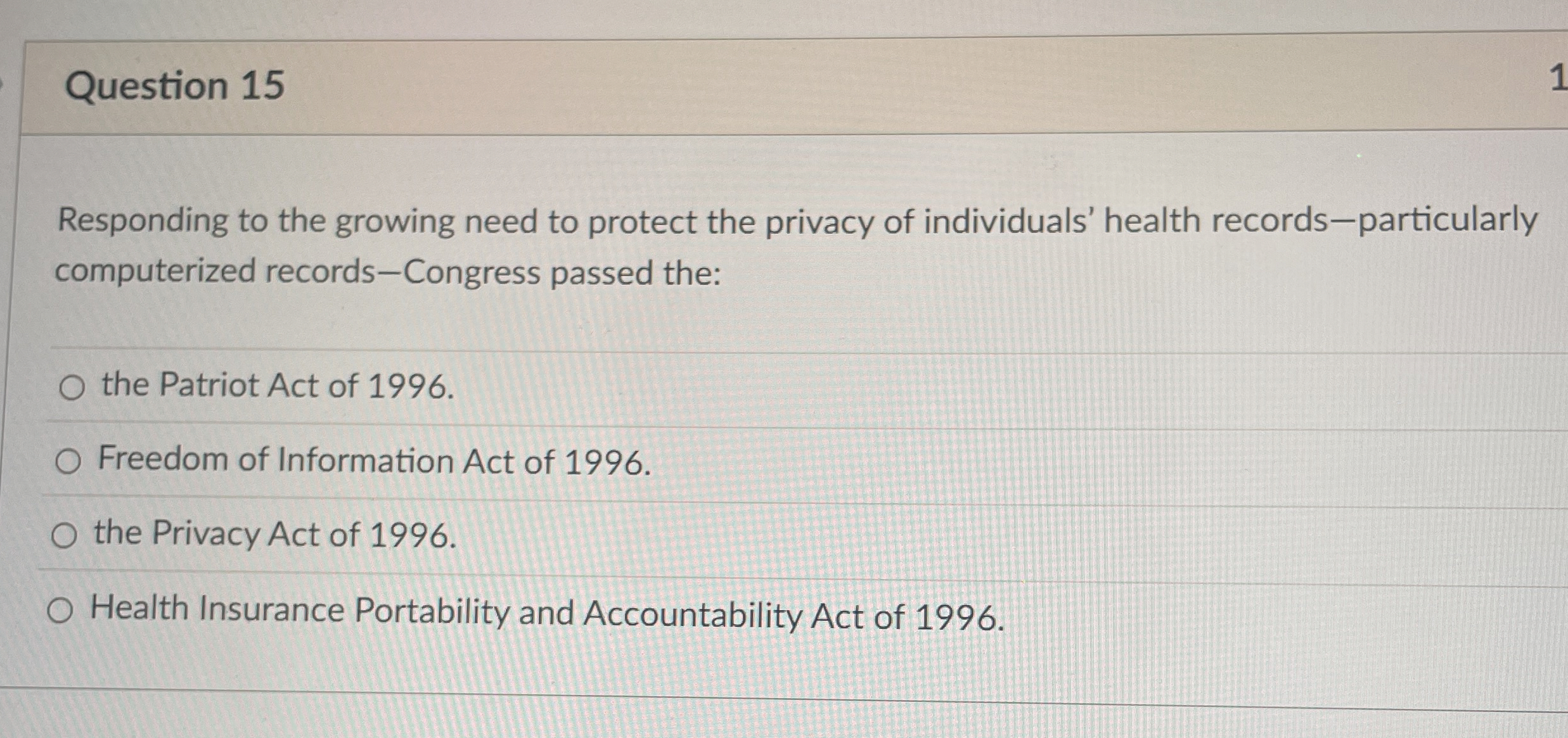 Question 1 5 Responding to the growing need to