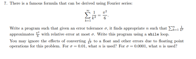 There is a famous formula that can be derived