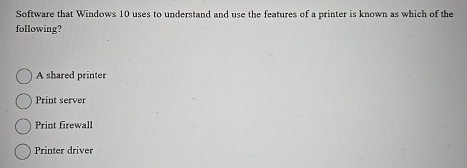 Software that Windows 1 0 uses to understand and