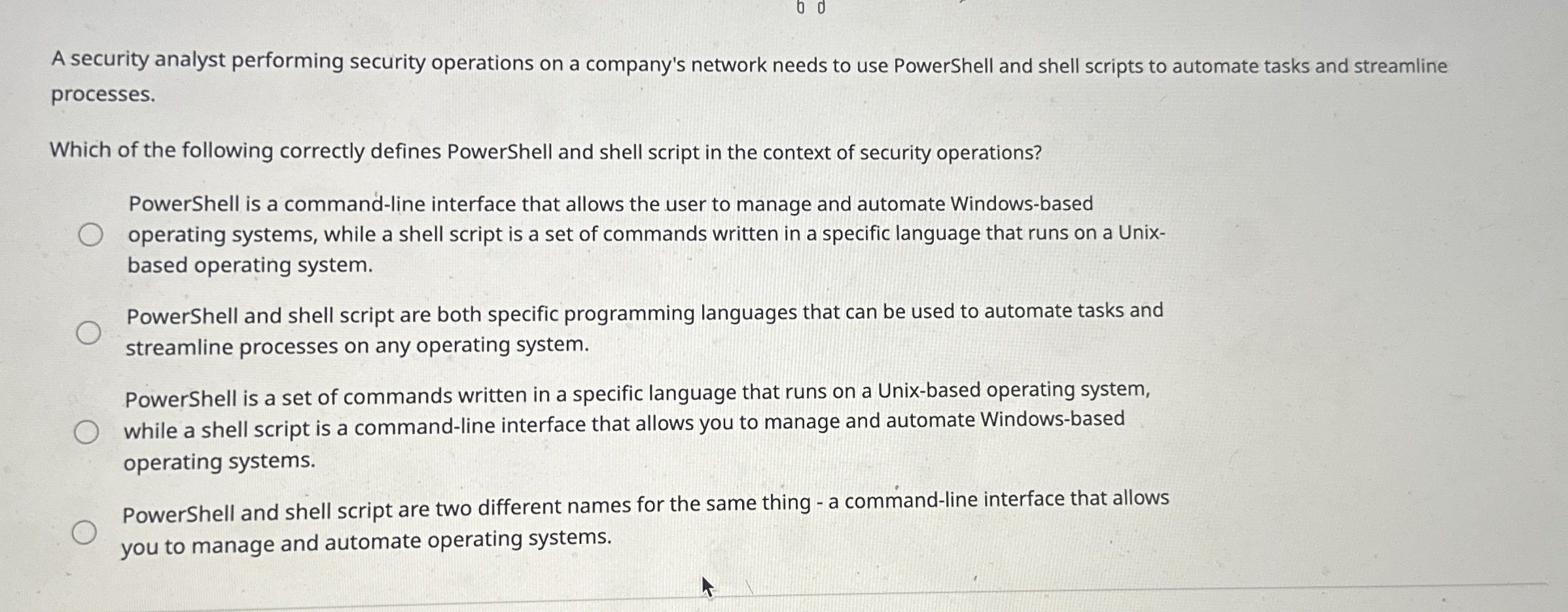 A security analyst performing security operations