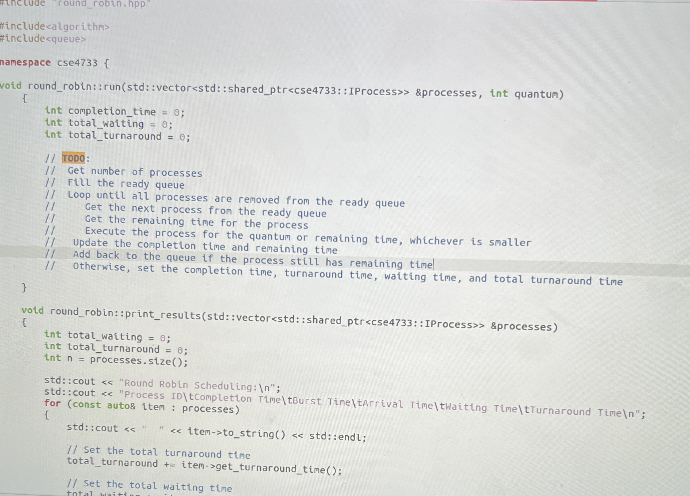 #lnclude "round _ robin.hpp " #include
