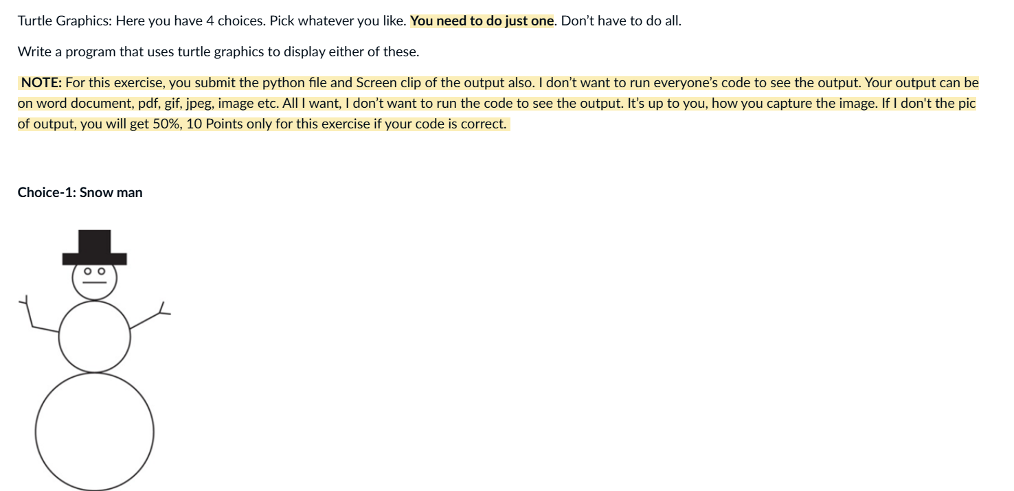 ( Python ) Turtle Graphics: Here I have chosen