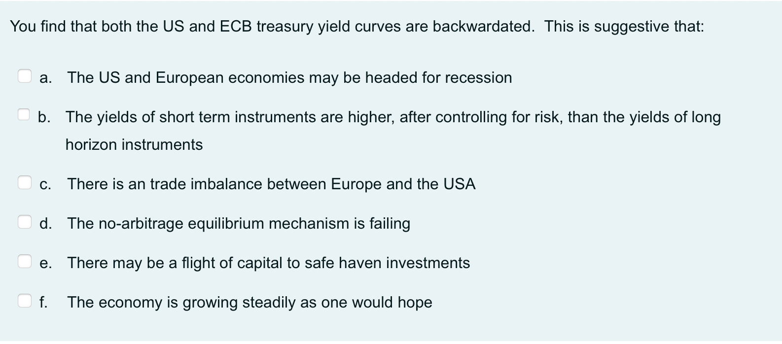 You nd that both the US and ECB treasury yield