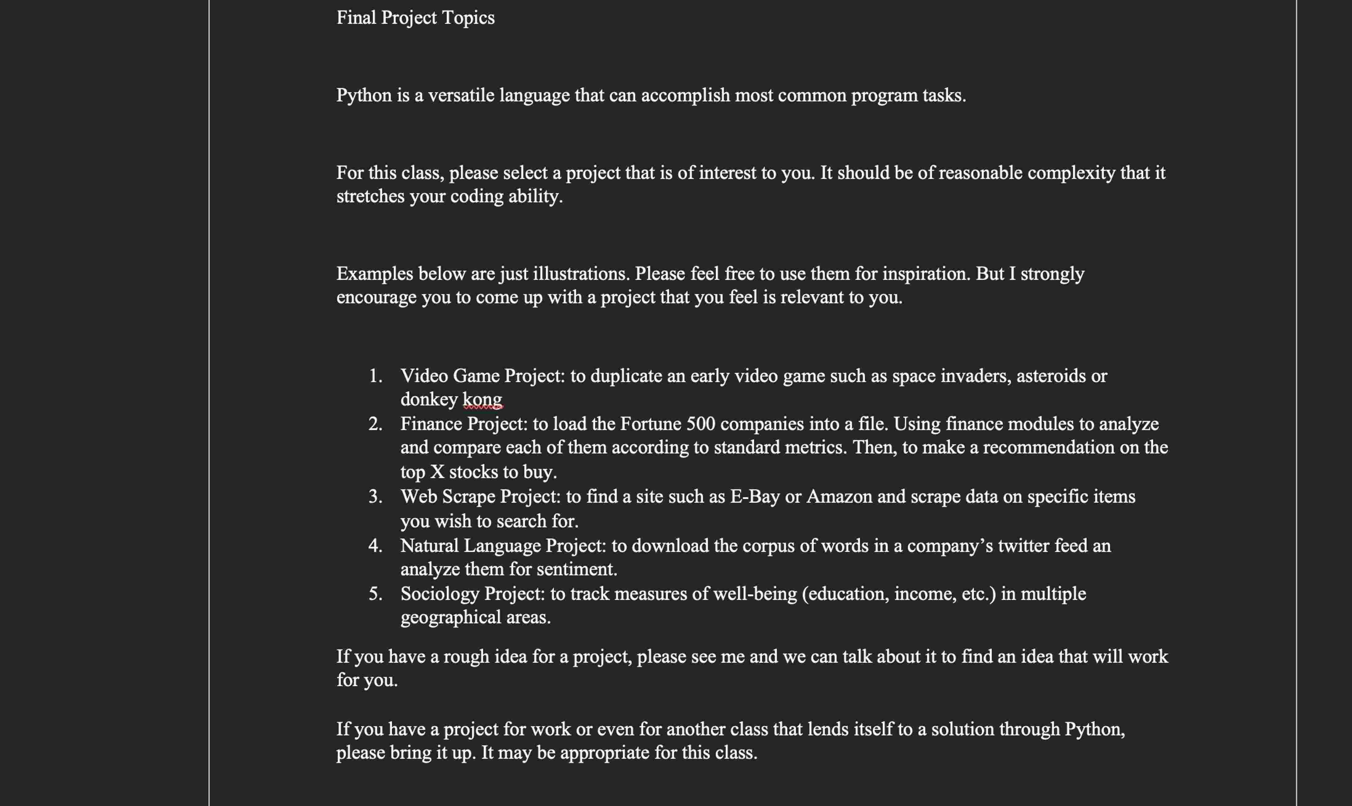 Sociology Project: to track measures of well -