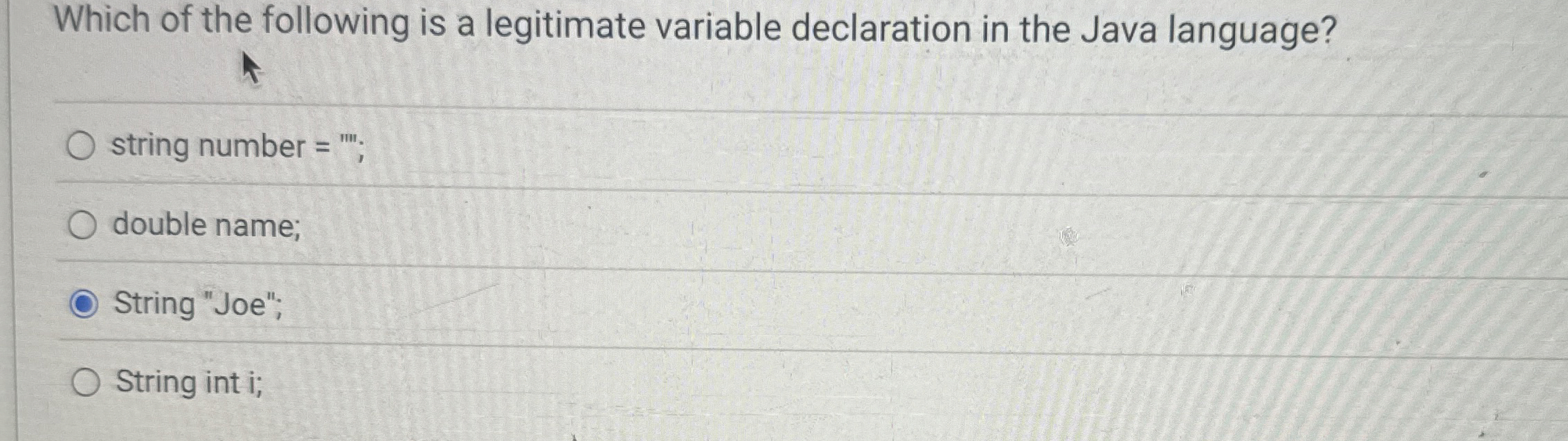 Which of the following is a legitimate variable