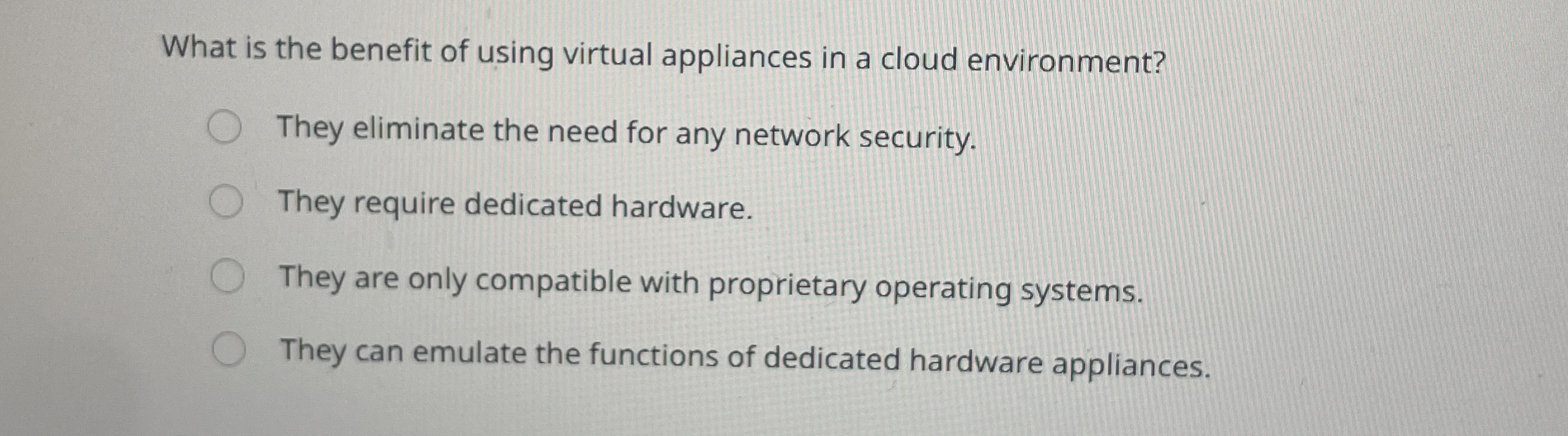 What is the benefit of using virtual appliances
