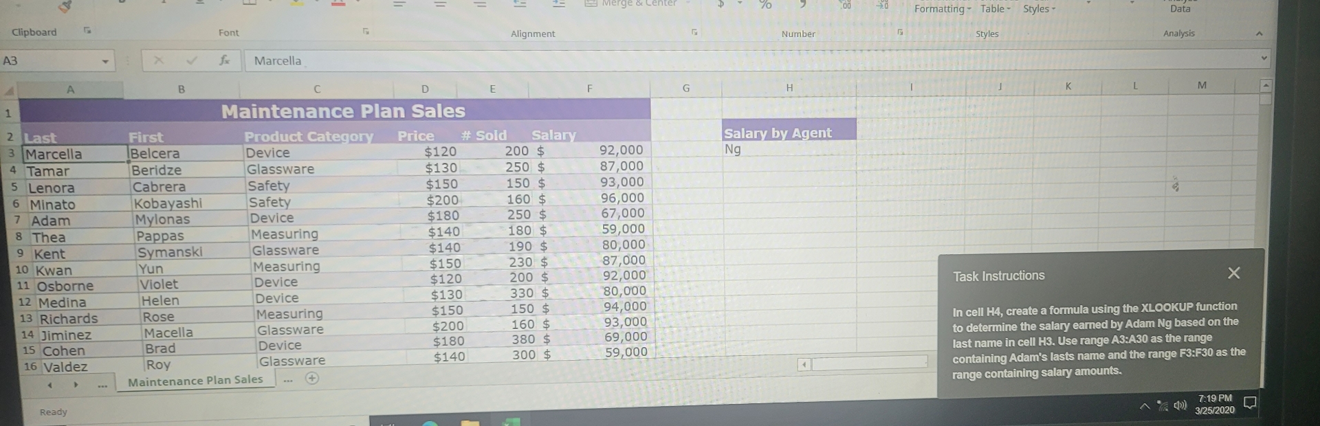 ClipboardA 3 1 2 LastMarcella 4 TamarA 5 Lenora 6