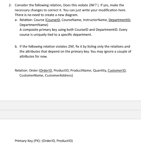 2 - Consider the following relation, Does this