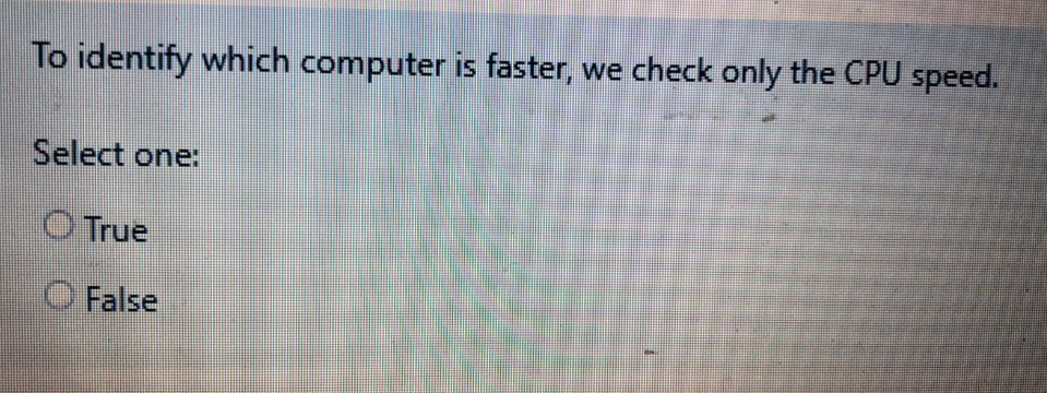 To identify which computer is faster, we check