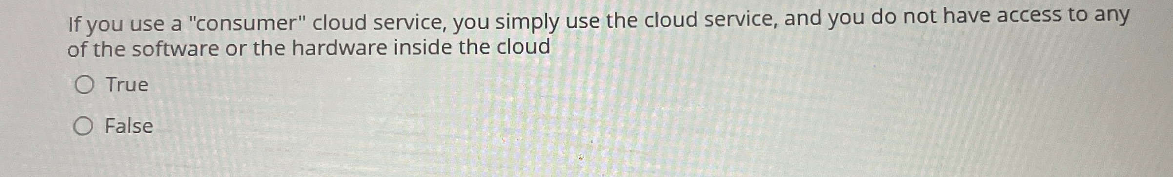 If you use a "consumer" cloud service, you simply