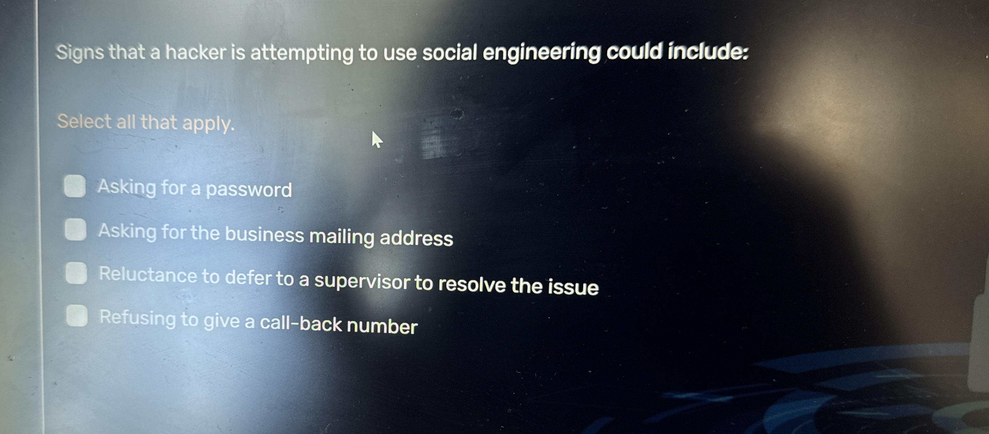 Signs that a hacker is attempting to use social