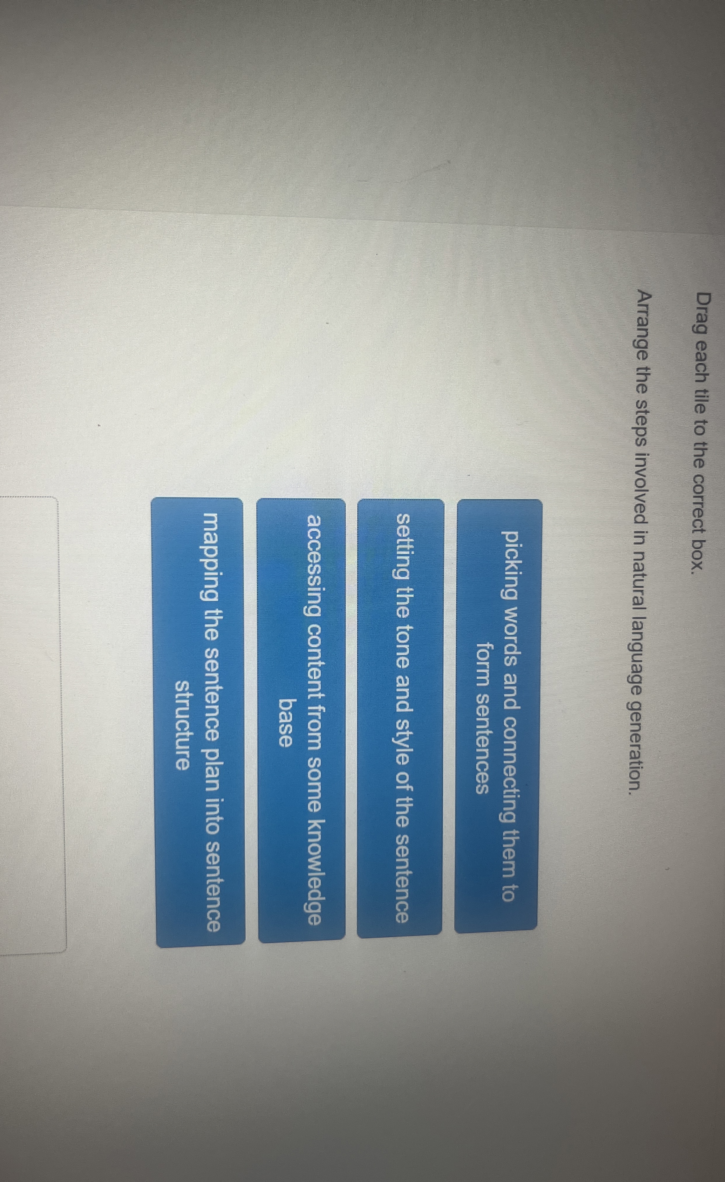 What are the 4 steps of natural language