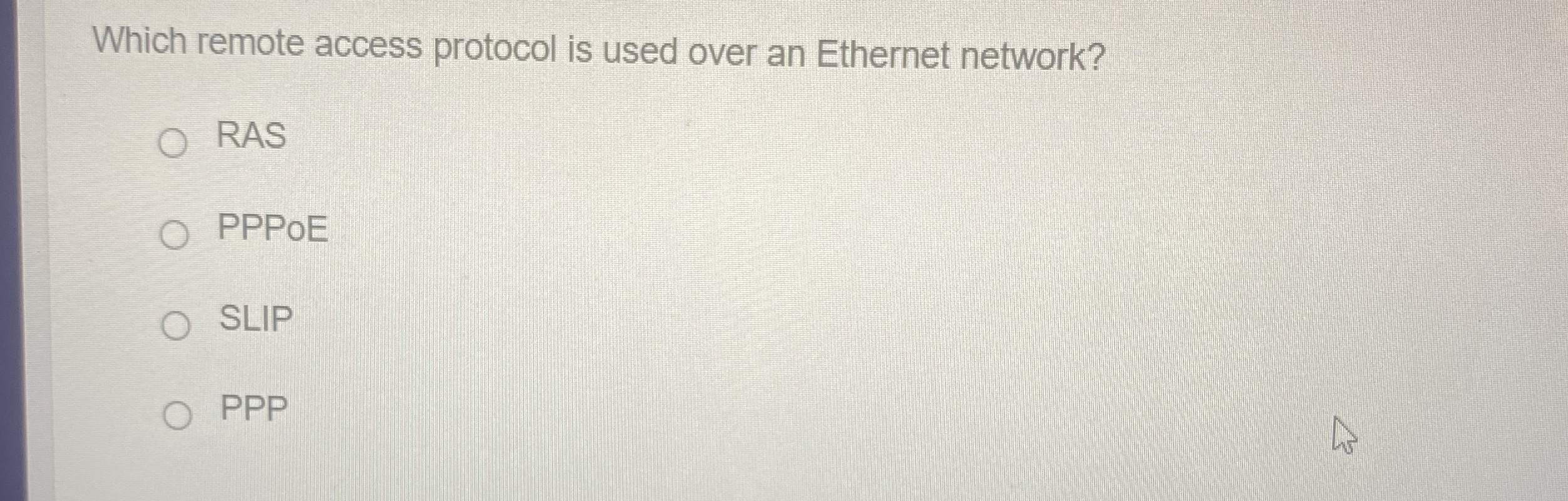 Which remote access protocol is used over an