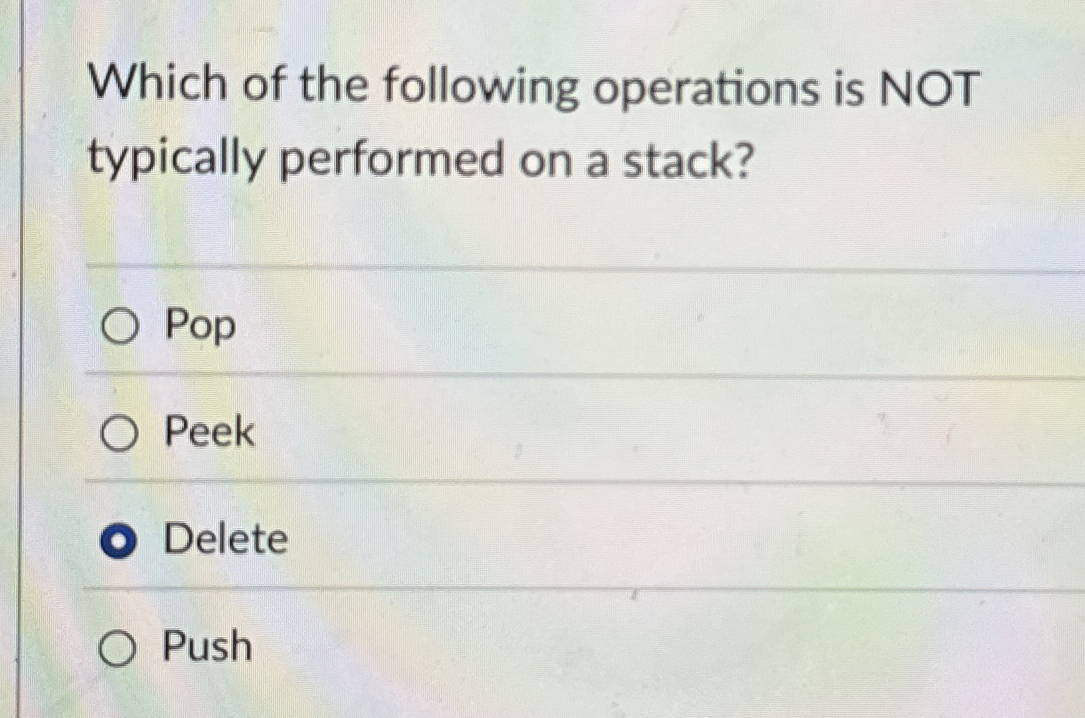 Which of the following operations is NOT
