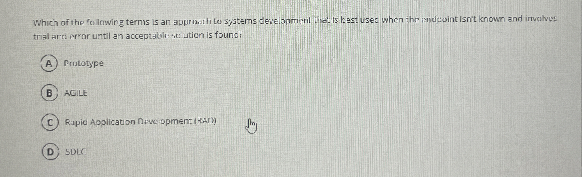 Which of the following terms is an approach to