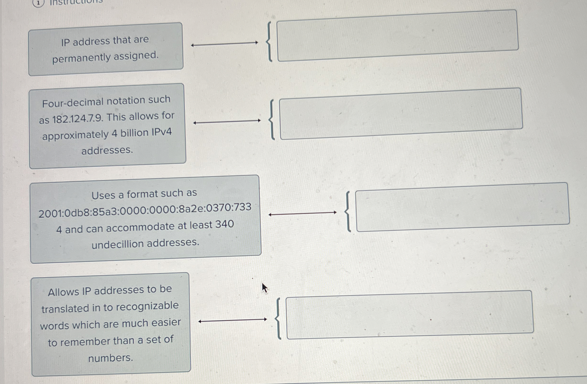 IP address that are permanently assigned. Four -