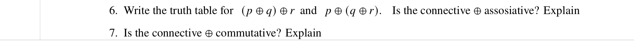 Help asap Write the truth table for ( p o + q ) o