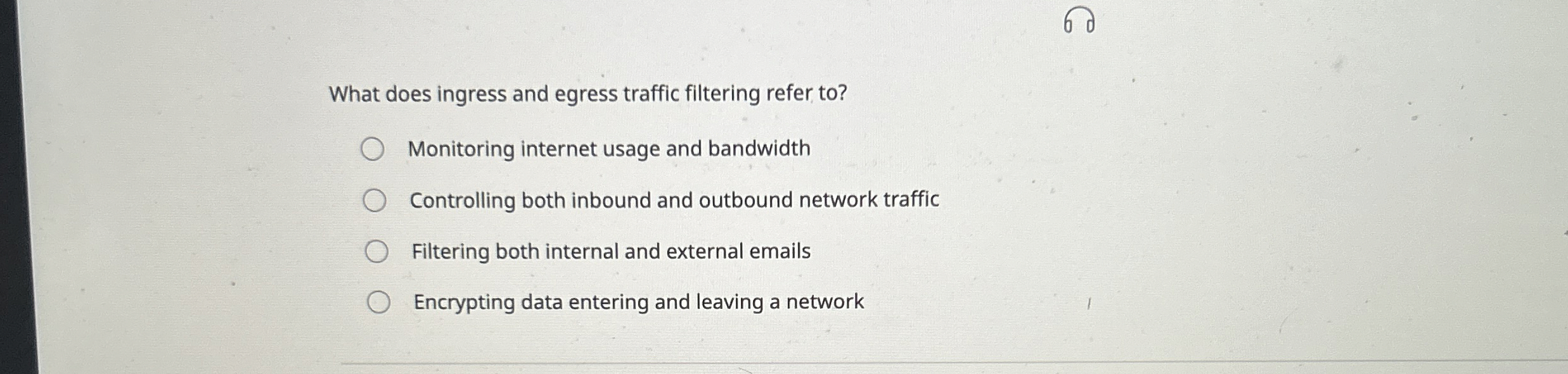 What does ingress and egress traffic filtering