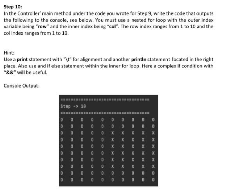 Step 1 0 : In the Controller' main method under
