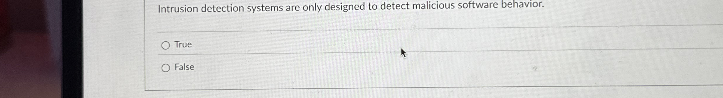 Intrusion detection systems are only designed to