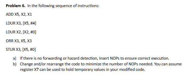 Problem 6 . In the following sequence of