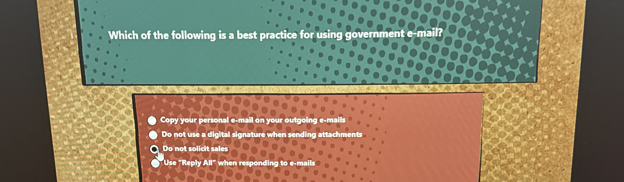 Which of the following is a best practice for