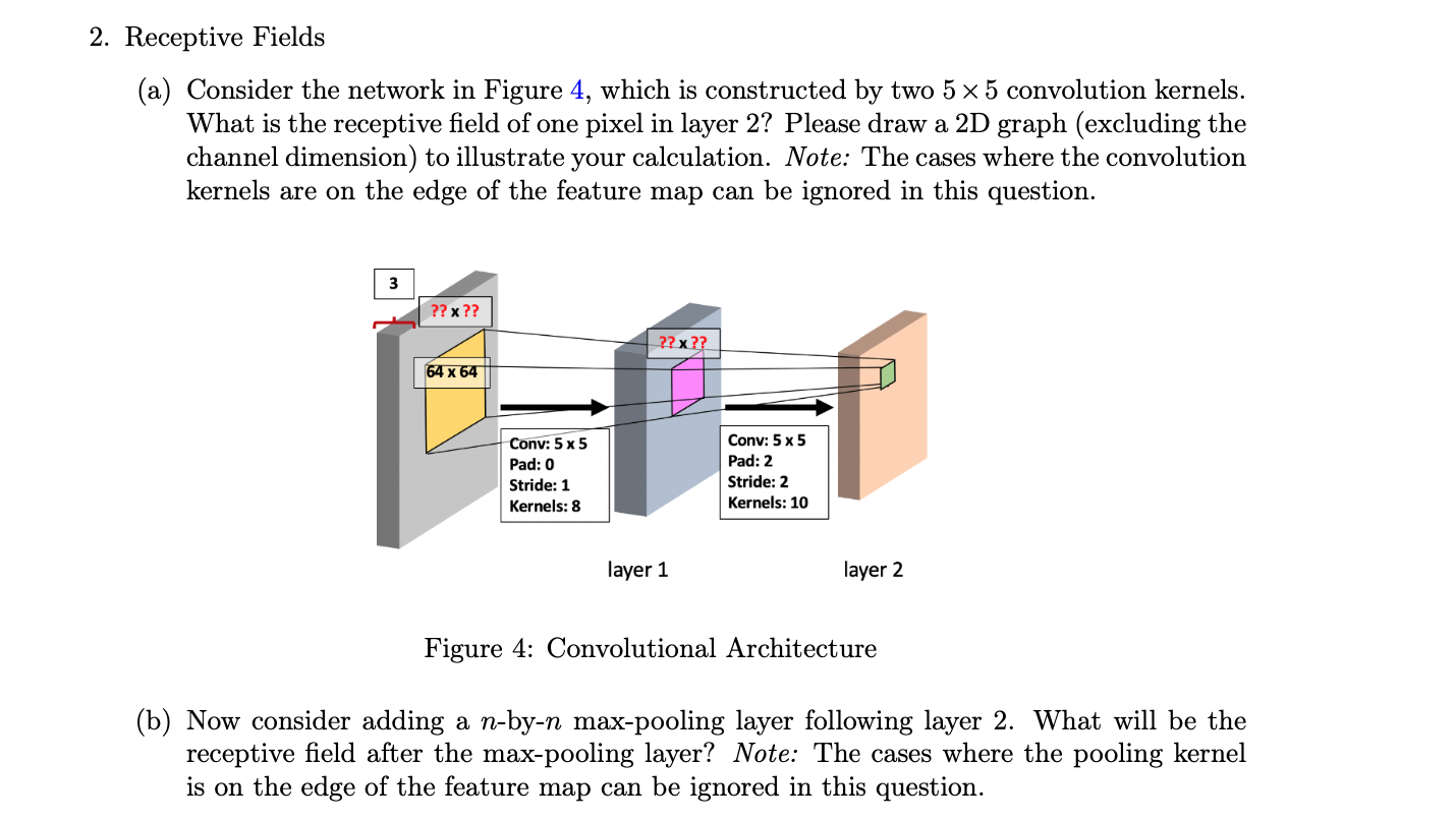 Receptive Fields ( a ) Consider the network in