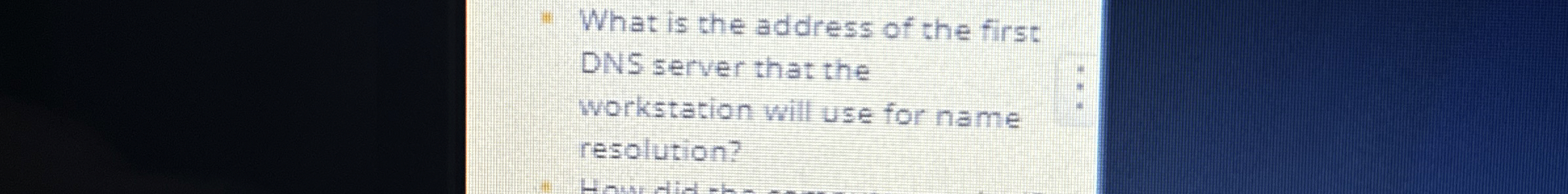What is the address of the first NS server that
