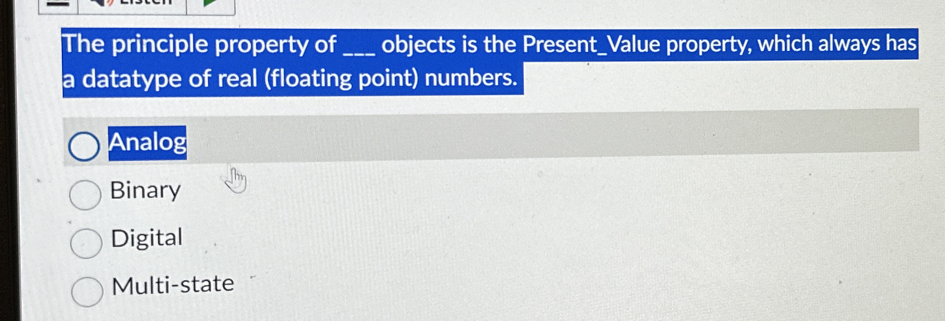 The principle property of q , objects is the