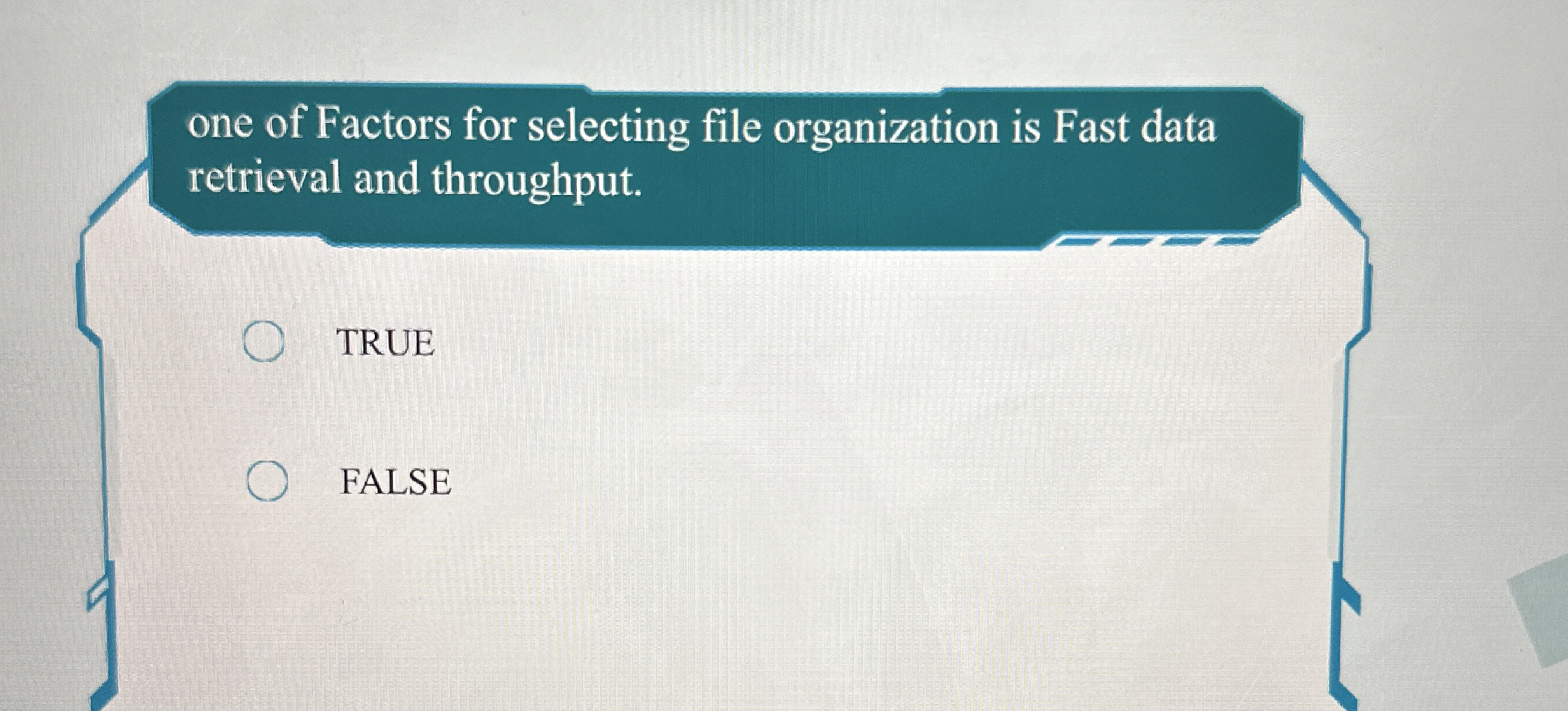 one of Factors for selecting file organization is
