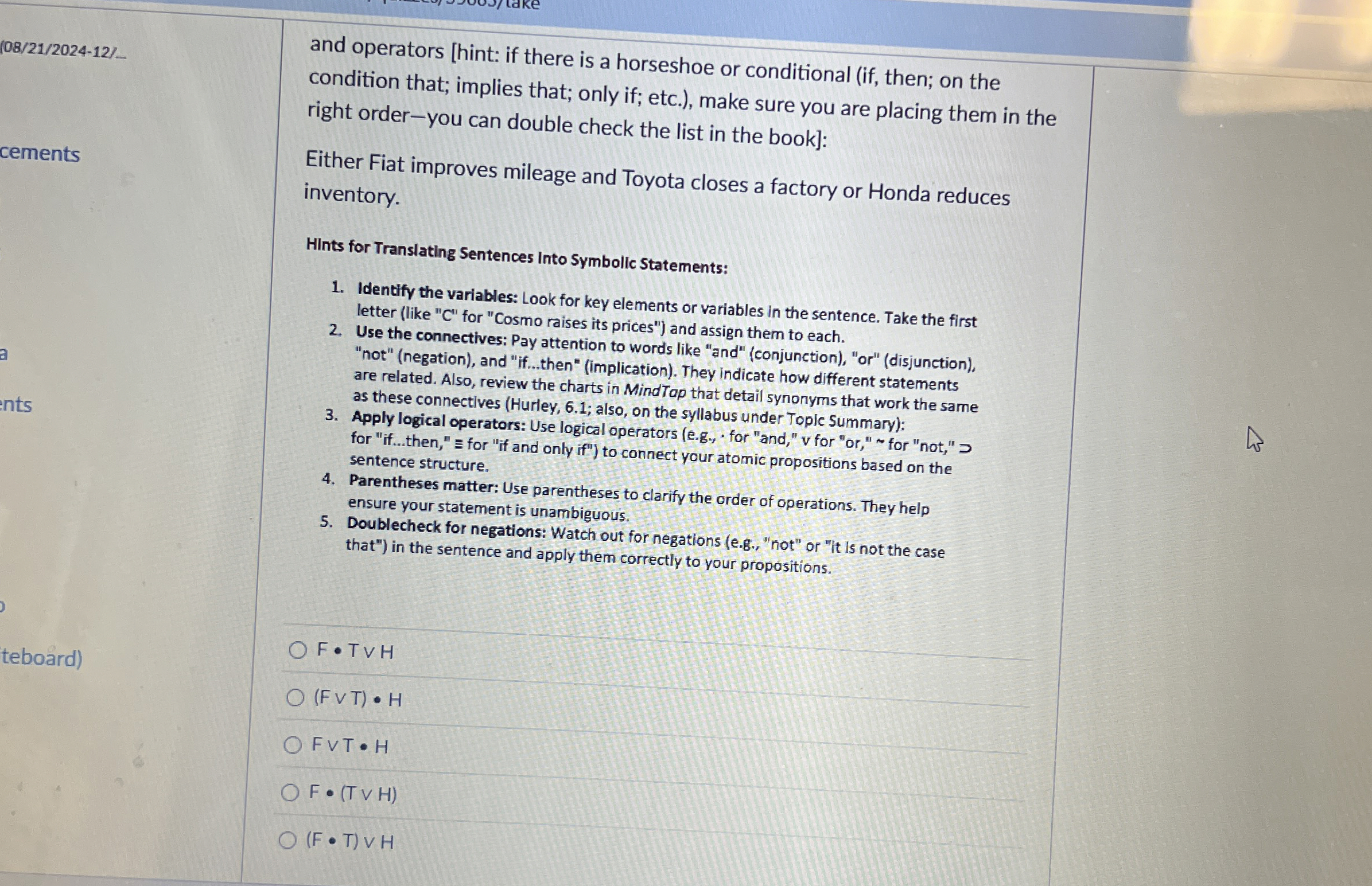 ( OB / 2 1 / 2 0 2 4 - 1 2 ) and operators [