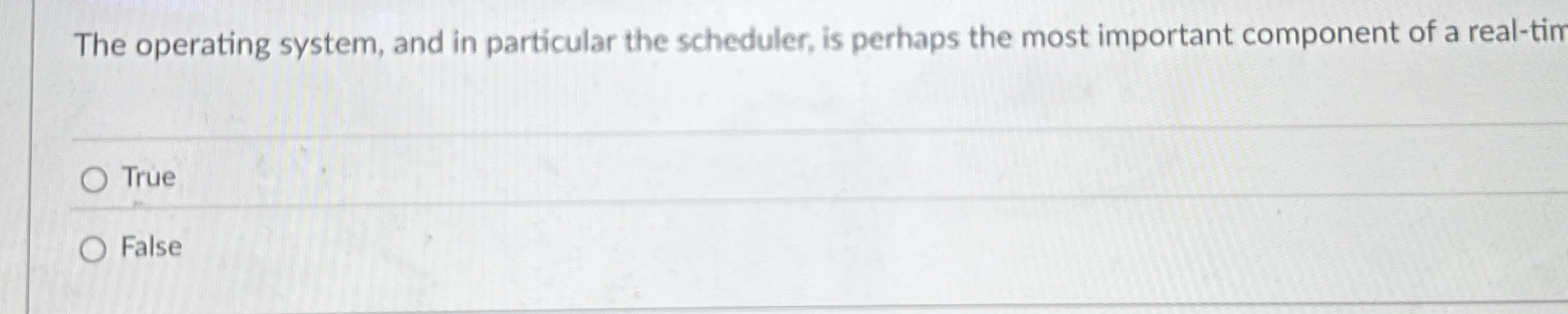 The operating system, and in particular the