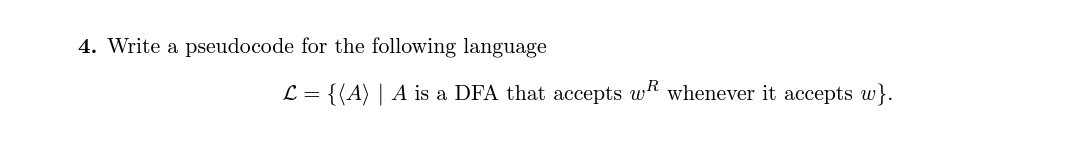 Write a pseudocode ( python ) for the following