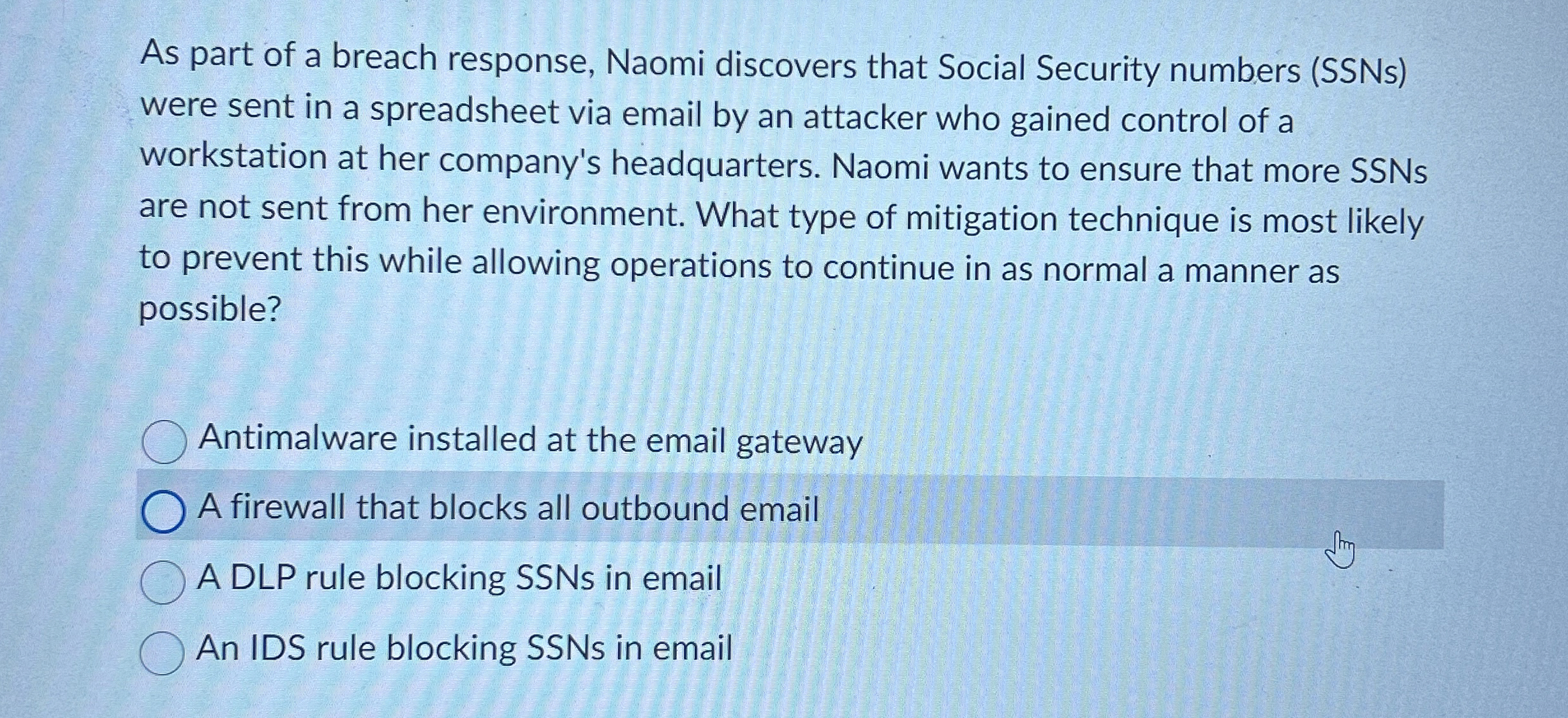 As part of a breach response, Naomi discovers