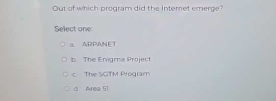 Out of which program did the Internet emerge?