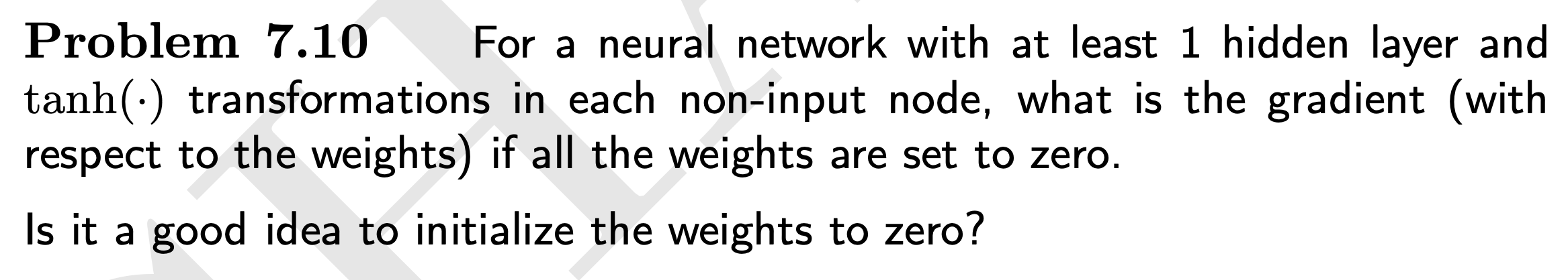For a neural network with at least 1 hidden layer