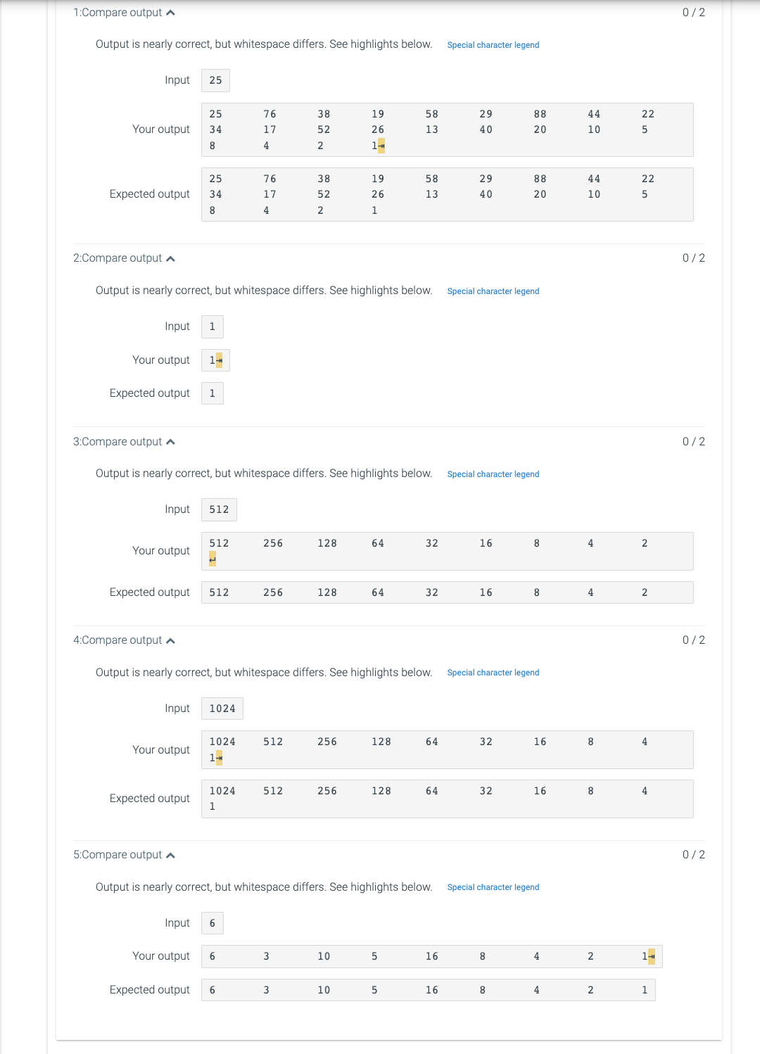 Hailstone sequence Given a positive integer n ,