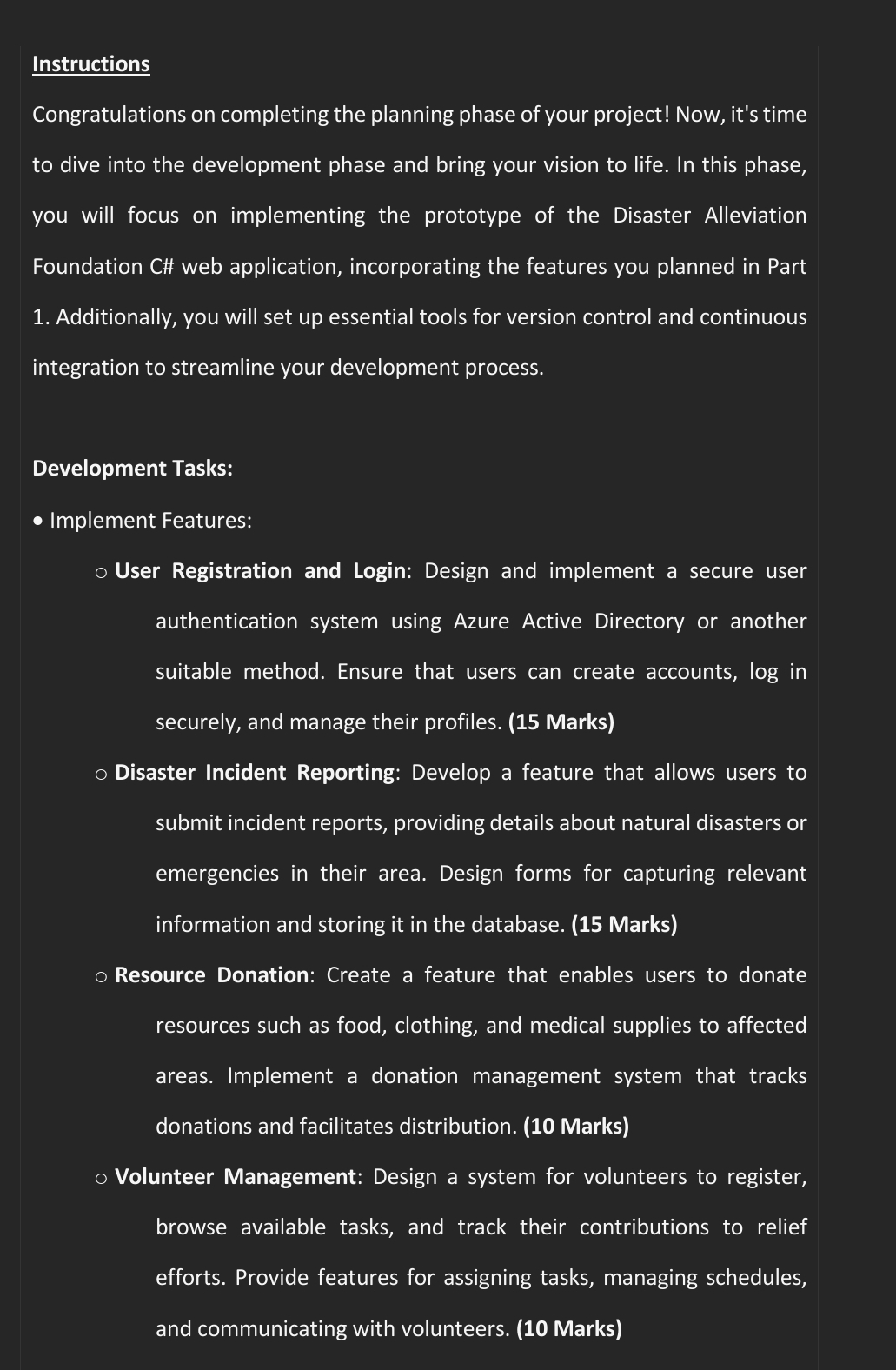 please help using visual studio Instructions
