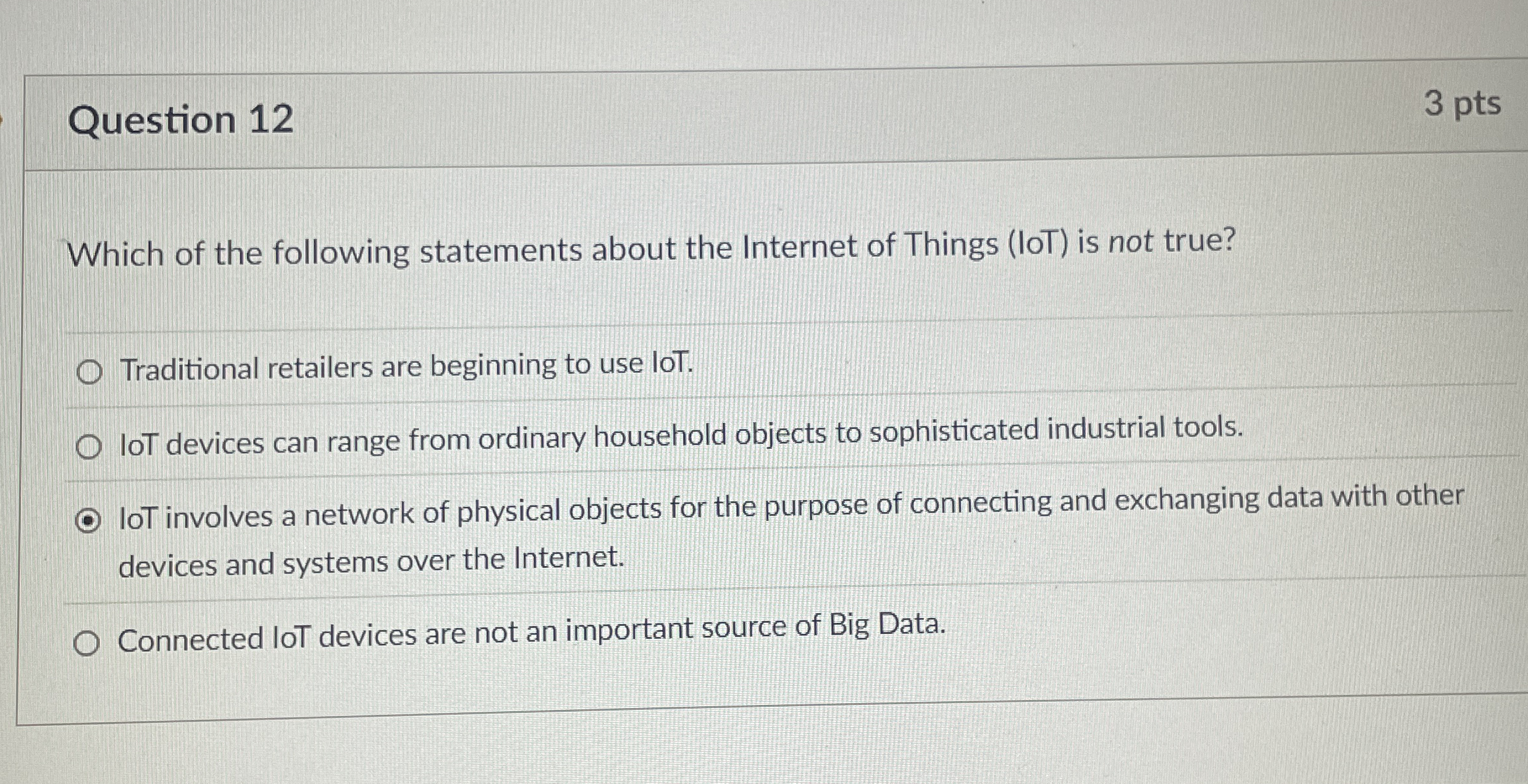 Question 1 2 Which of the following statements