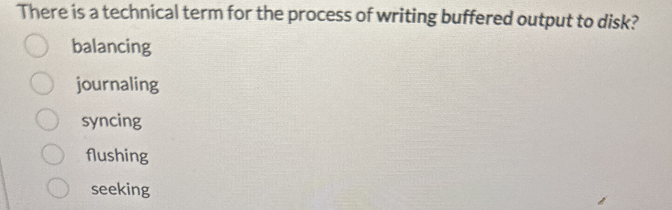 There is a technical term for the process of