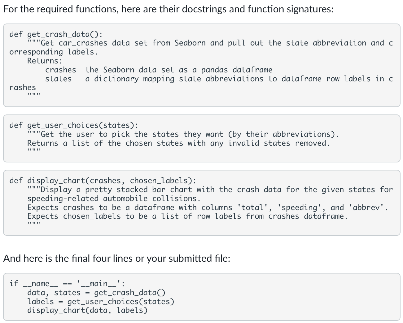 I would like to produce a stacked bar chart but
